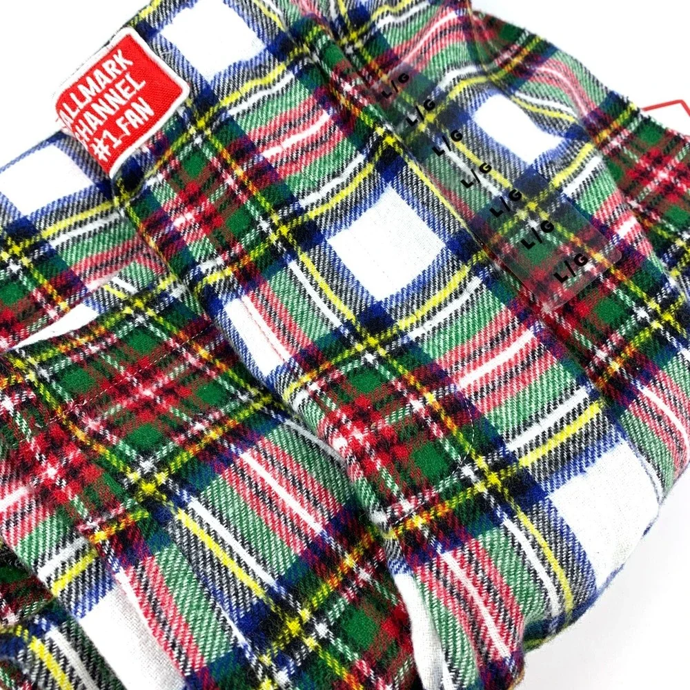 Hallmark Channel #1 Fan Plaid‎ 100% Cotton Pajama Pants Unisex Sz L